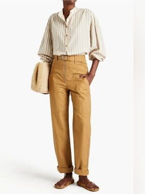 Isabel Marant Etoile Paggy Straight Leg Trousers Camel 40